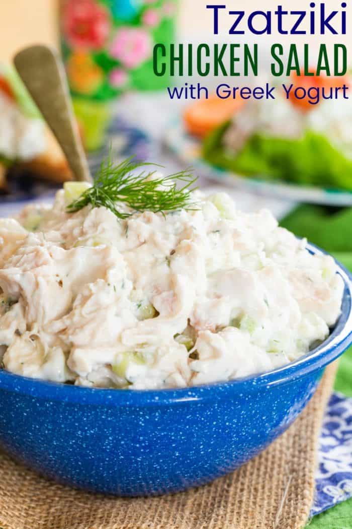 Tzatziki Chicken Salad Recipe made with Greek Yogurt