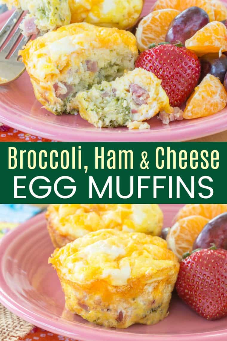 Broccoli, Ham and Cheese Egg Muffins Cupcakes & Kale Chips