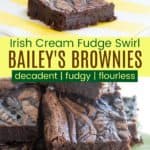 Irish Cream Fudge Swirl Brownies Pinterest Collage