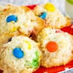 3-Ingredient M&M's Coconut Macaroons Recipe Image with Title