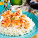 Honey Lime Shrimp with Chili on a plate