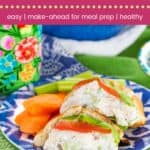 Greek Tzatziki Chicken Salad Pitas Pin Template Dark