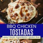 Easy Barbecue Chicken Tostadas Pinterest Collage