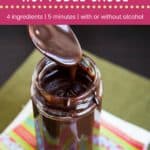 Bailey's Fudge Sauce Recipe Pin Template Dark