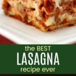 World's Best Lasagna Pinterest Collage