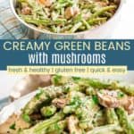Creamy Green Beans Recipe Pinterest Collage