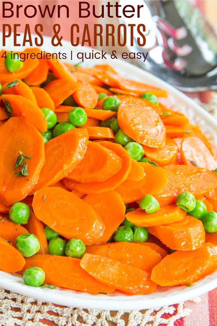 Easy Browned Butter Peas and Carrots Cupcakes & Kale Chips