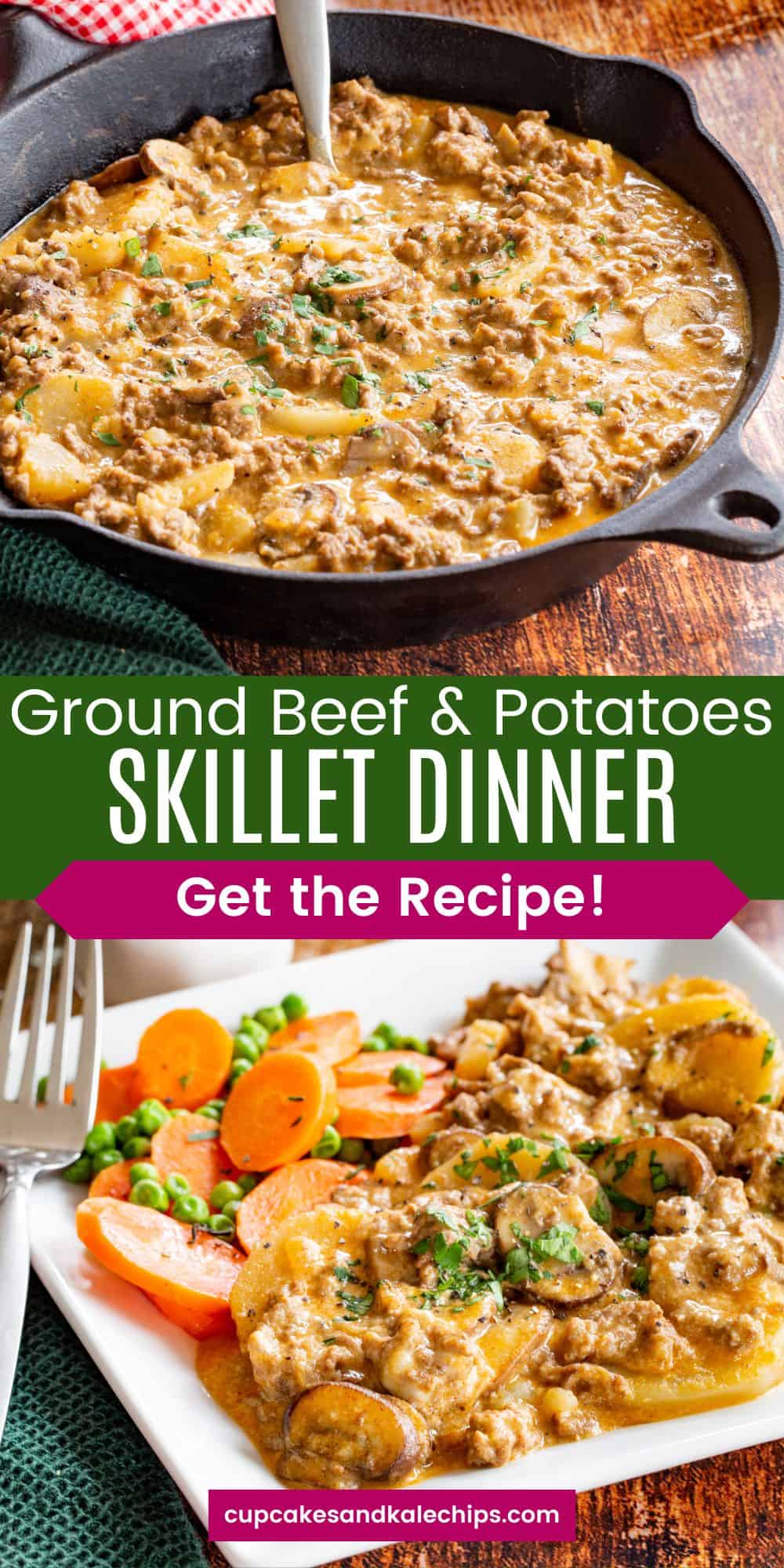 Creamy Ground Beef and Potatoes Skillet | Cupcakes & Kale Chips