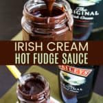Baileys Fudge Sauce Recipe Pinterest Collage