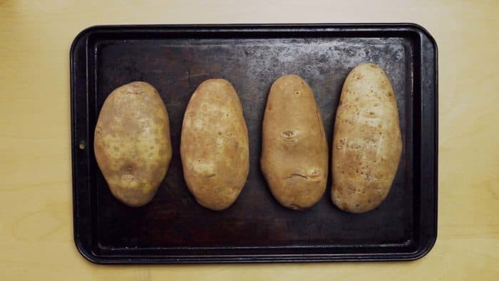 Prepare baked potatoes