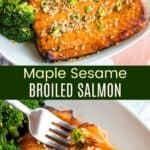 Sesame Maple Salmon Pinterest Collage