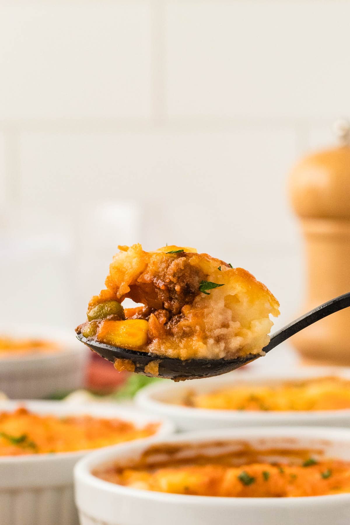 A spoonful of shepherd's pie