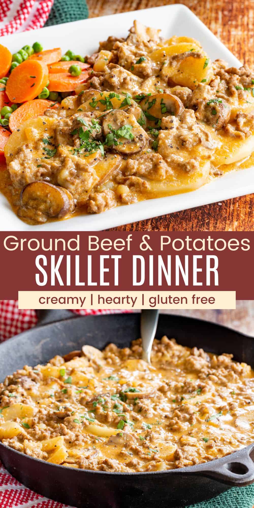 Creamy Ground Beef and Potatoes Skillet | Cupcakes & Kale Chips