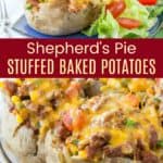 Shepherds Pie Loaded Baked Potato Recipe Pinterest Collage