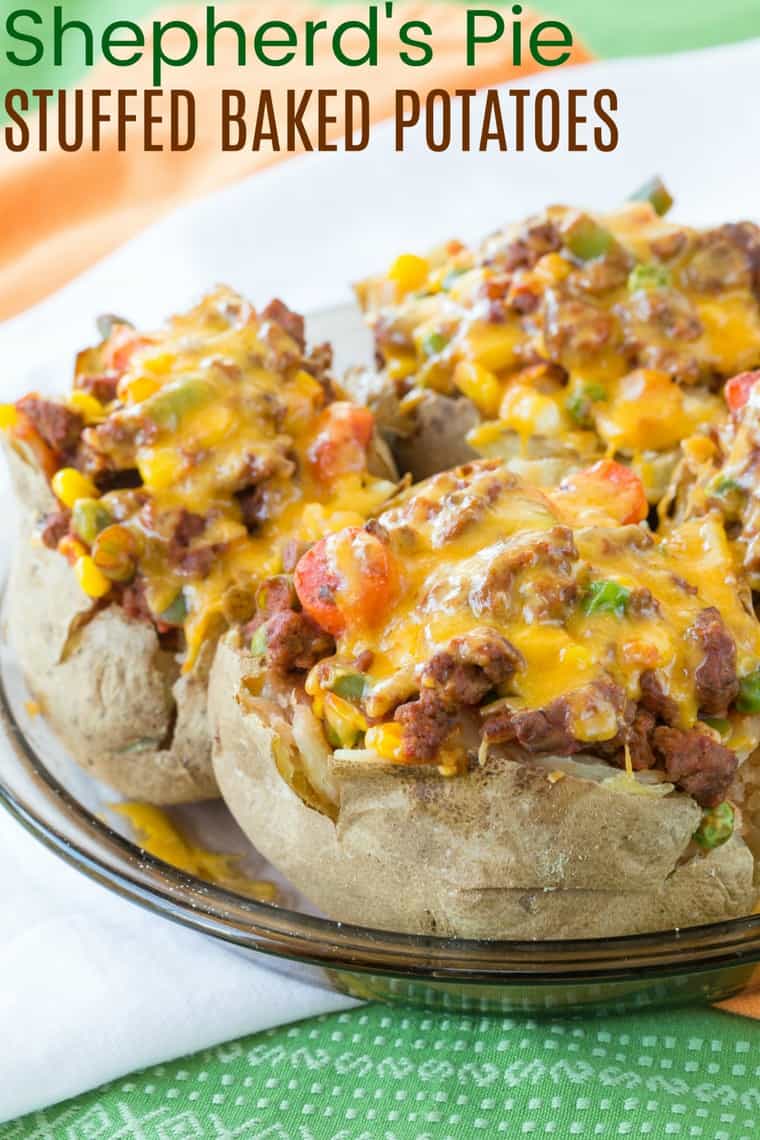 Shepherd's Pie Stuffed Baked Potatoes - Cupcakes & Kale Chips