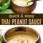 Thai Peanut Sauce Recipe Pinterest Collage