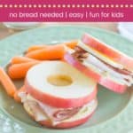 Turkey Ham and Cheese Apple Sandwich Recipe Pin Template Dark