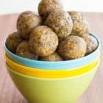 Coconut Apricot Energy Balls Recipe Image with title