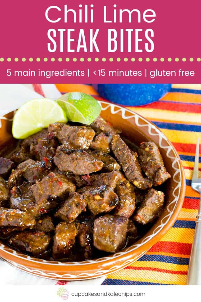 15Minute Chili Lime Steak Bites Recipe Cupcakes & Kale Chips