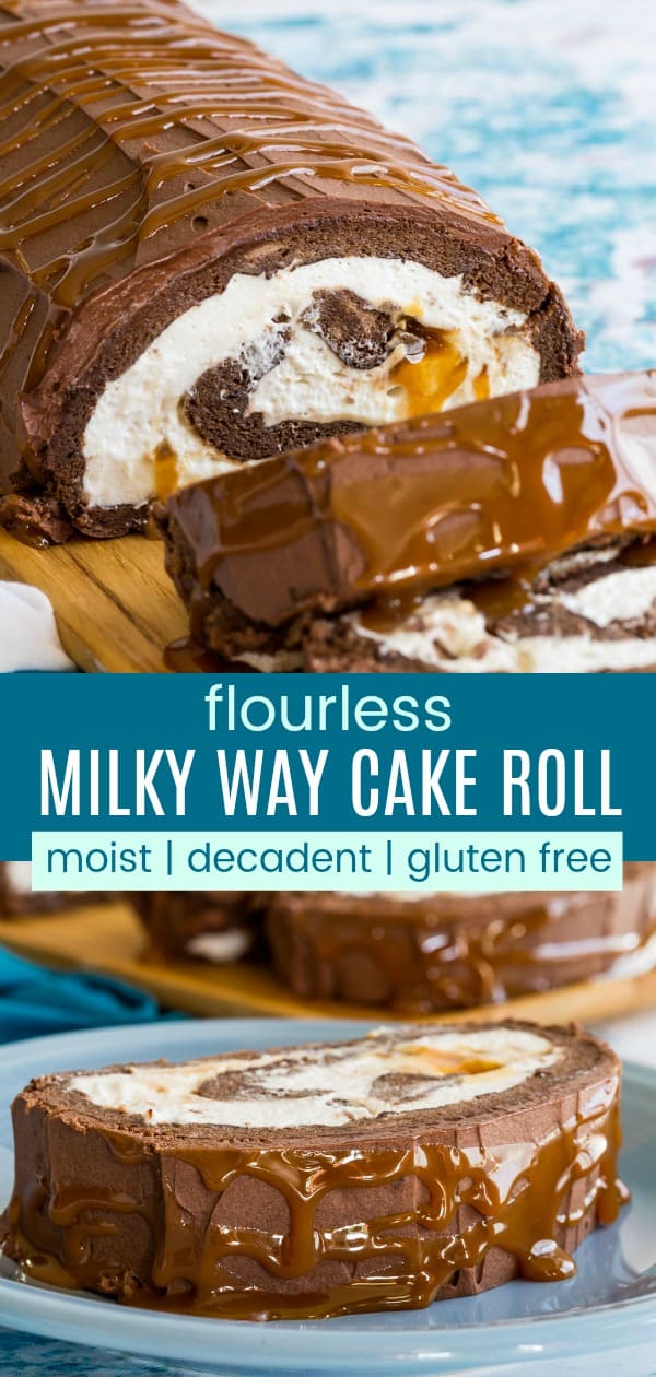 Milky Way Flourless Chocolate Cake Roll | Cupcakes &amp; Kale Chips