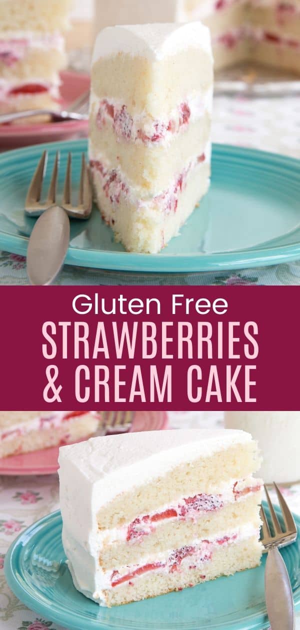 Gluten Free Strawberries and Cream Cake - the best gluten free cake!