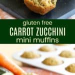 Gluten Free Carrot Zucchini Muffins Pin Collage Template