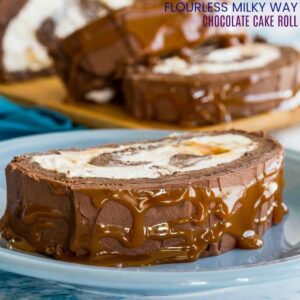 Chocolate Caramel Milky Way Cake Roll Recipe featured image