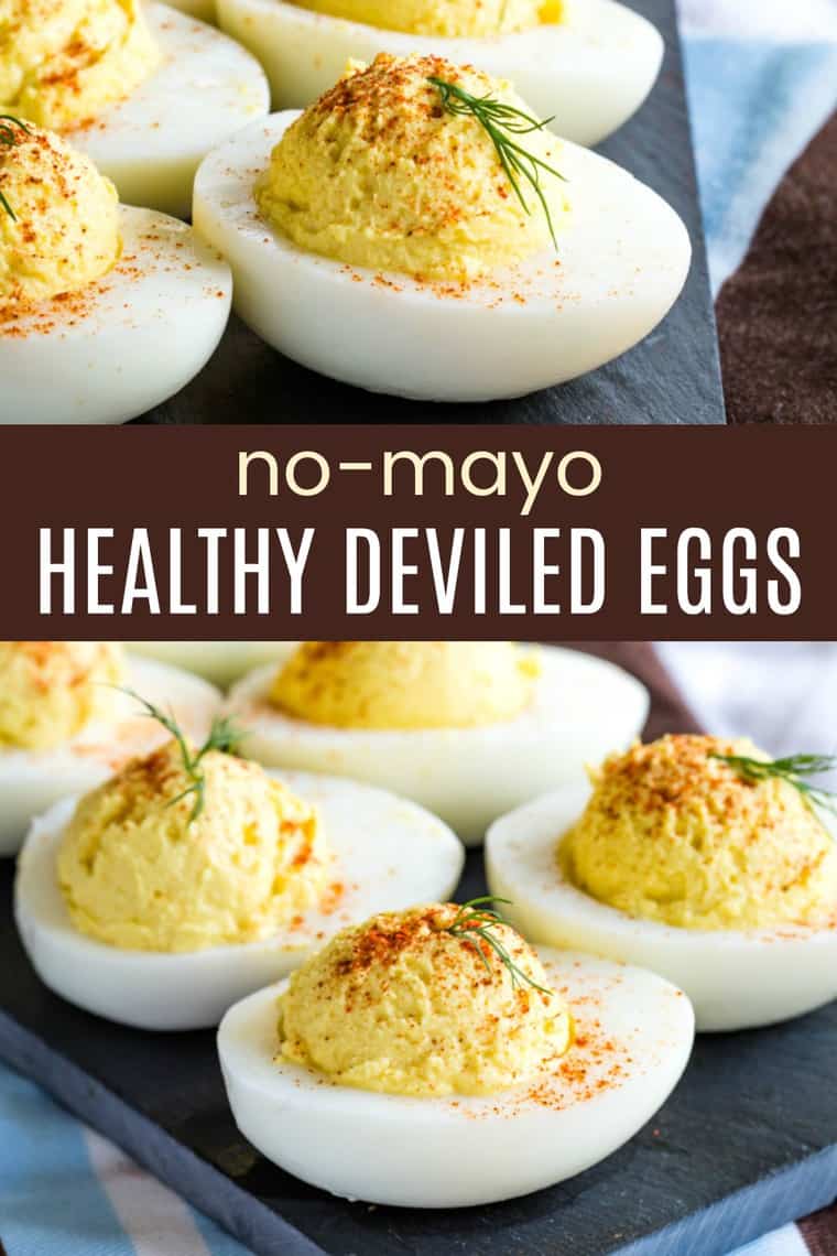 No Mayo Deviled Eggs with Greek Yogurt - Cupcakes & Kale Chips