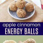 Apple Cinnamon Energy Balls Pinterest Collage