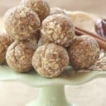 Apple Cinnamon Energy Balls Recipe Image with Title