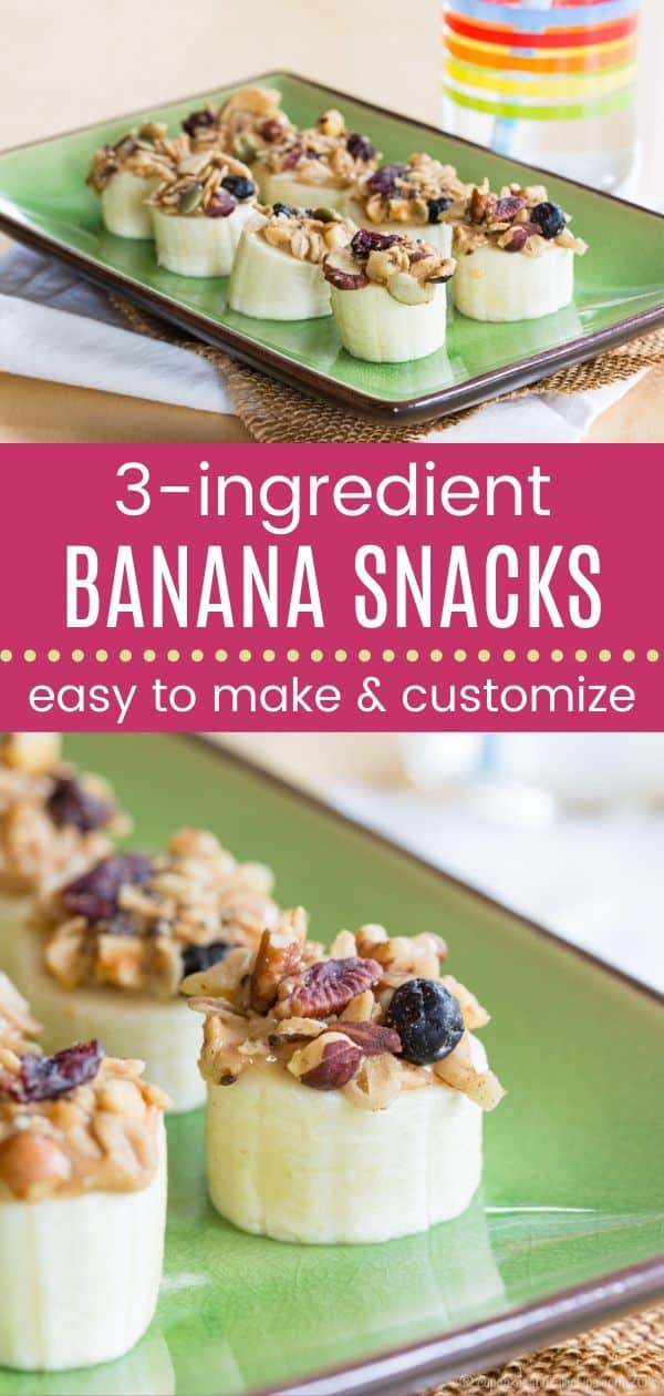 Easy Peanut Butter Banana Snacks - 3 Ingredients! - Cupcakes & Kale Chips