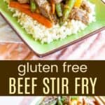 Gluten Free Beef Stir Fry Recipe Pinterest Collage