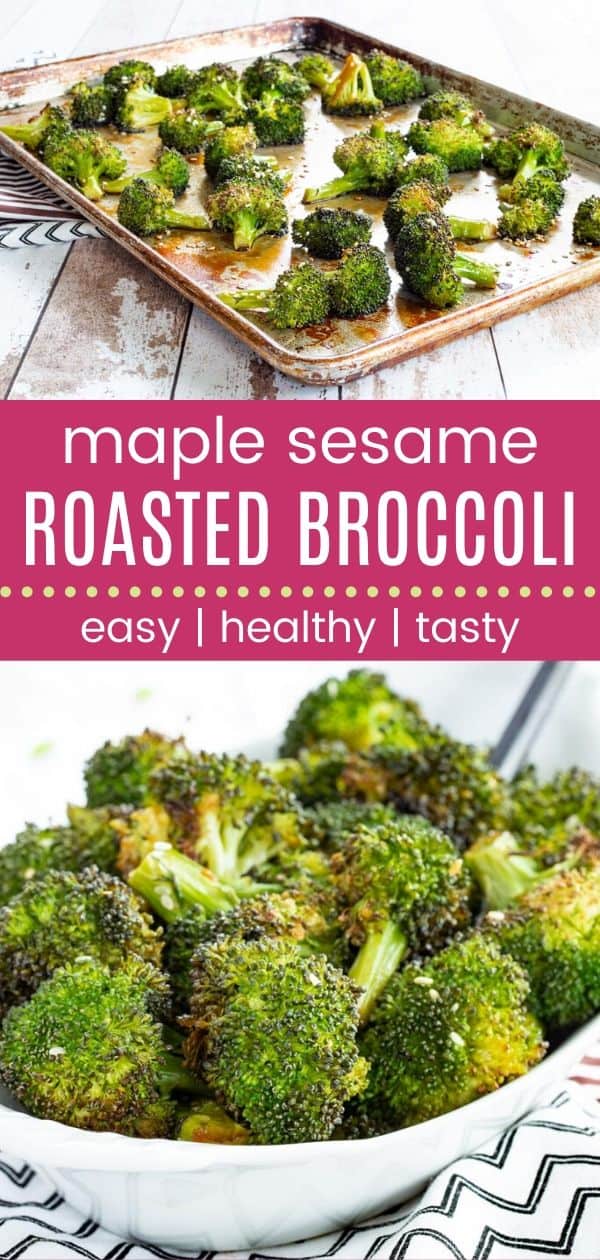 Maple Sesame Roasted Broccoli - Cupcakes & Kale Chips