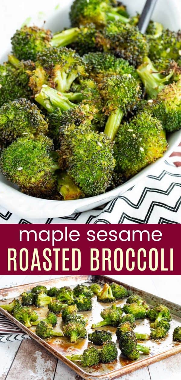 Maple Sesame Roasted Broccoli - Cupcakes & Kale Chips