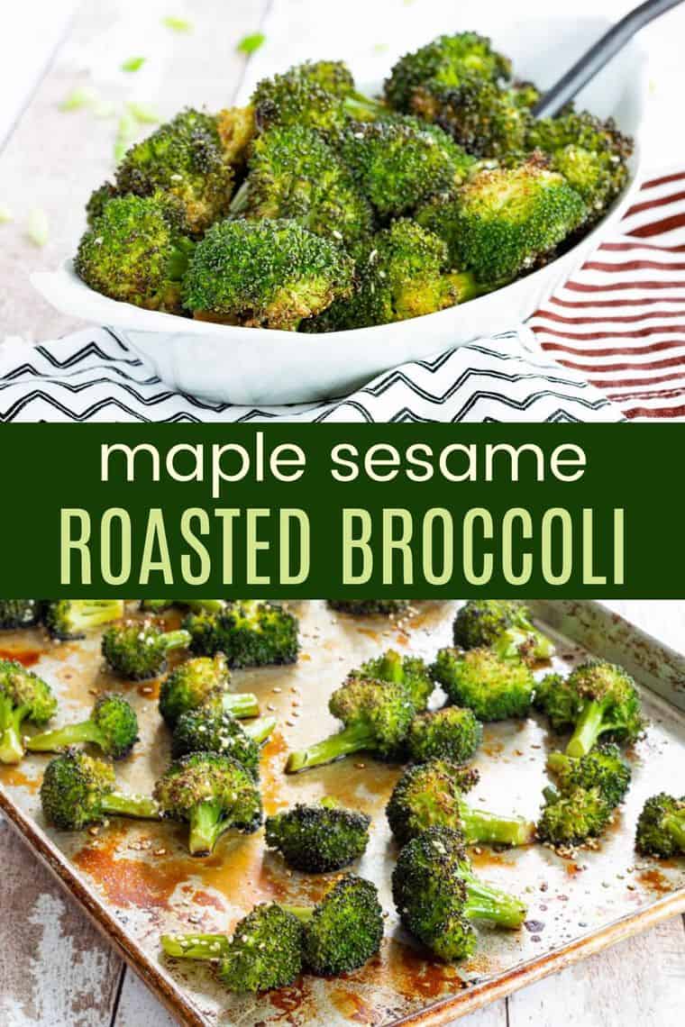 Maple Sesame Roasted Broccoli - Cupcakes & Kale Chips