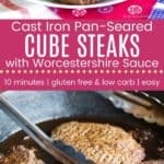 Planela de Ferro FundidoSeared Cube Steaks Pinterest Collage Template