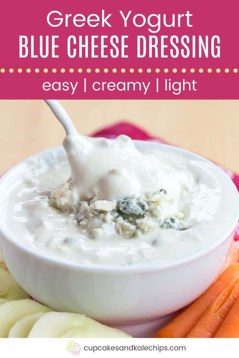 Greek Yogurt Blue Cheese Dip Cupcakes & Kale Chips