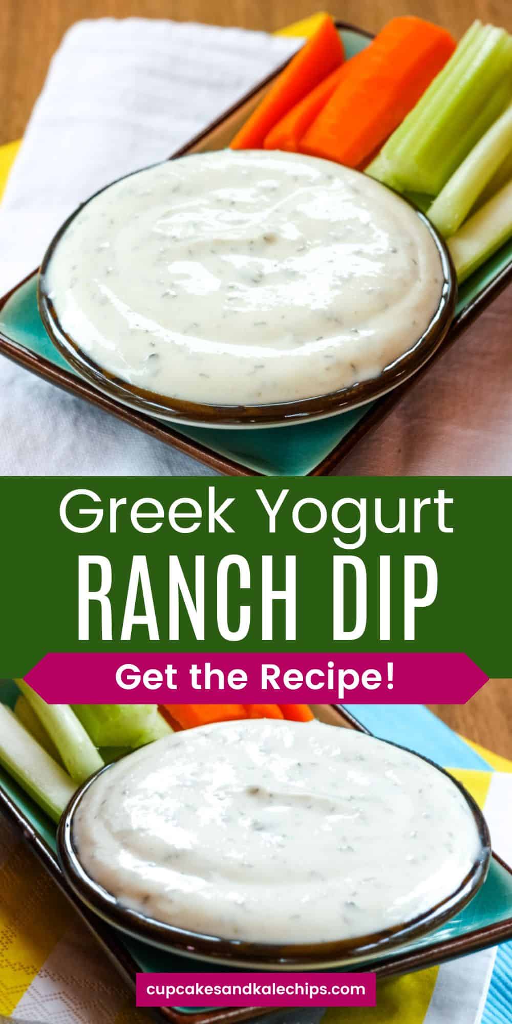 Healthy Greek Yogurt Ranch Dip | Cupcakes & Kale Chips