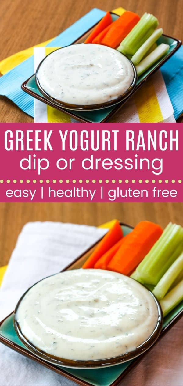 Healthy Greek Yogurt Ranch Dressing or Dip - Cupcakes & Kale Chips