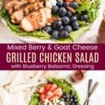 Mixed Berry Goat Cheese Grilled Chicken Salad Pinterest Collage