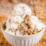 No-Churn Nutella Toffee Ice Cream Recipe Image with title