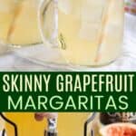 Skinny Grapefruit Margaritas Pinterest Collage
