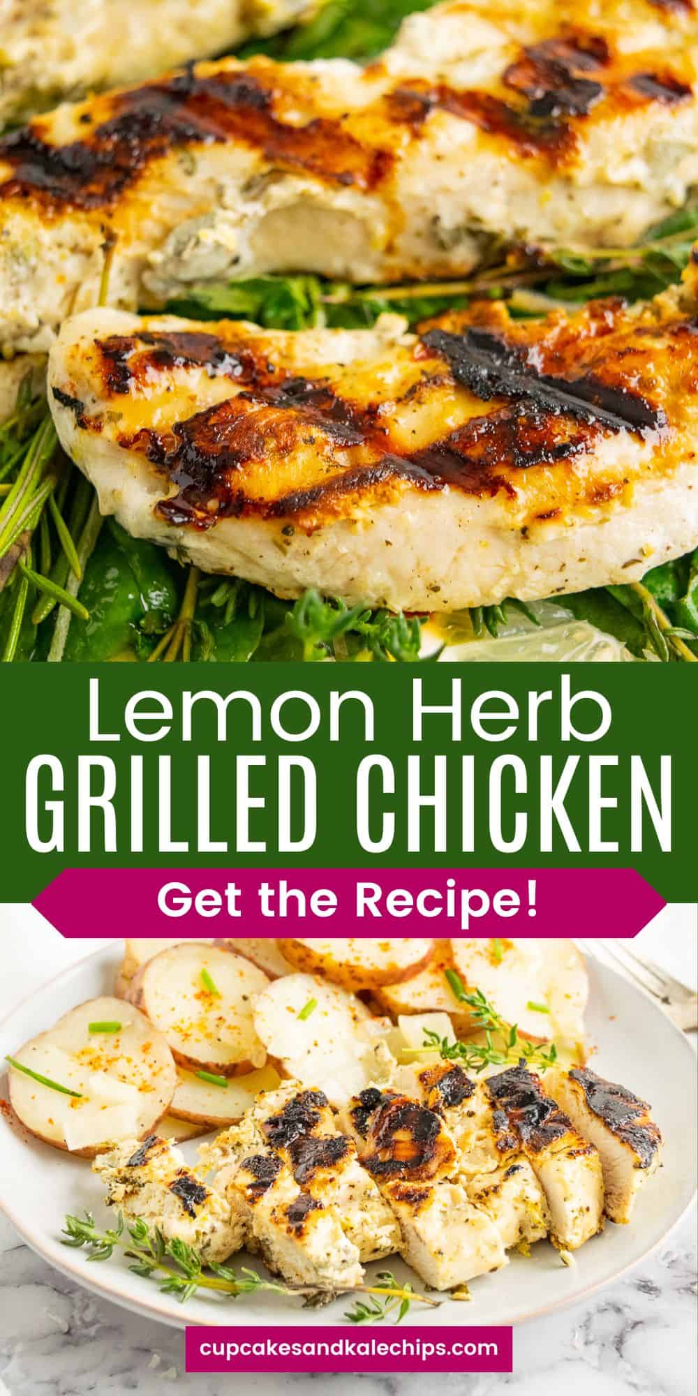 Grilled Lemon Herb Chicken | Cupcakes & Kale Chips