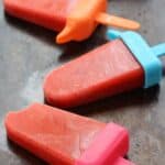 Mango Strawberry Popsicle Recipe Image with title