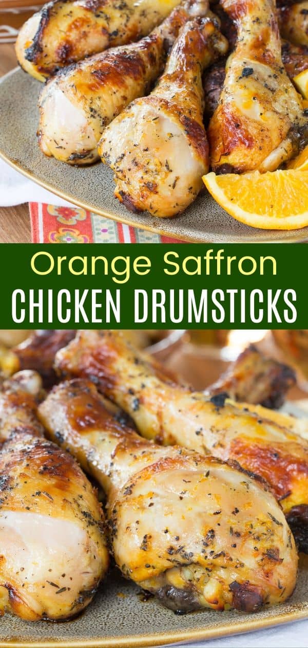 Orange Saffron Grilled Chicken Legs Cupcakes & Kale Chips