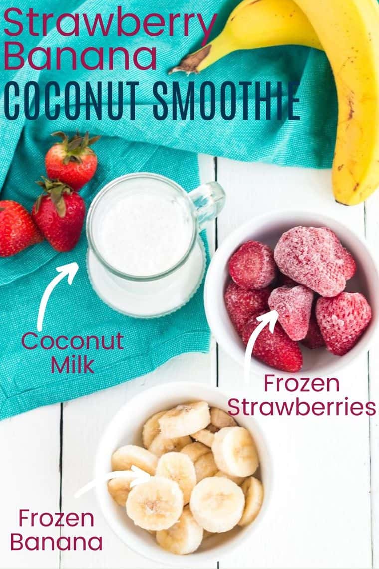 Coconut Milk Strawberry Banana Smoothie | Cupcakes & Kale Chips