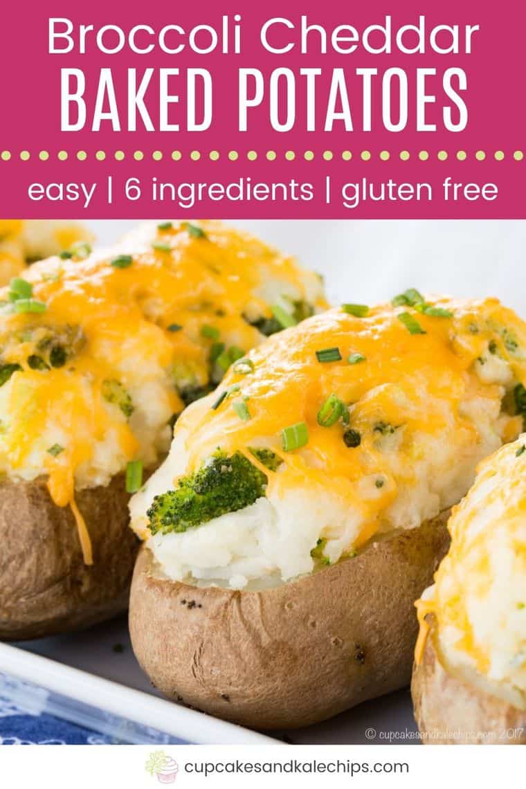Broccoli Cheddar Twice Baked Potatoes Recipe - Cupcakes & Kale Chips