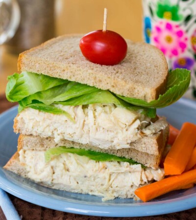Chicken Salad with apples on rye bread