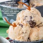 No-Churn Pumpkin Ice Cream recipe with title and Ingredients