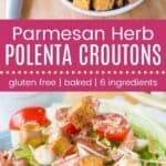 Parmesan Herb Polenta Croutons Pin Template Long